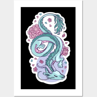 Sticker Design Asien Dragon Posters and Art